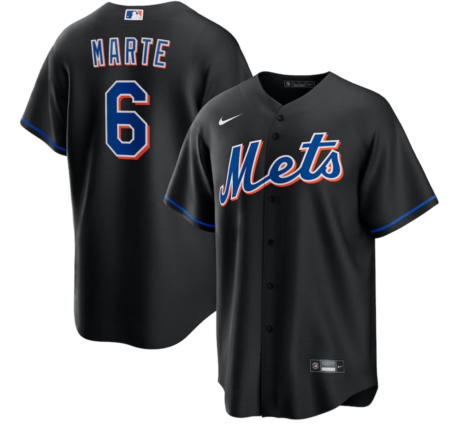 New York Mets 6 Starling Marte Nike Alternate Black Jersey,We sell and wholesale New York Mets 6 Starling Marte Nike Alternate Black Jersey on line form chian!